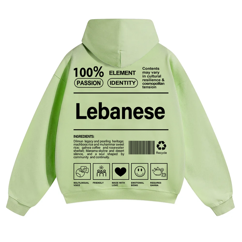 Lebanese Unisex Fit Color Hoodie wearishow