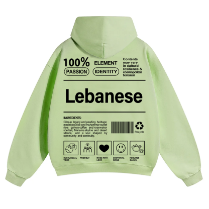 Lebanese Unisex Fit Color Hoodie wearishow