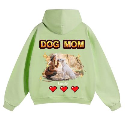 Dog Mom Pixel Photo - Personalized Custom Unisex Hoodie