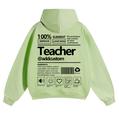 Teacher Addcustom Solid Color Hoodie wearishow