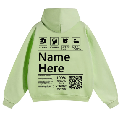 QR Code Customized Unisex Solid Hoodie