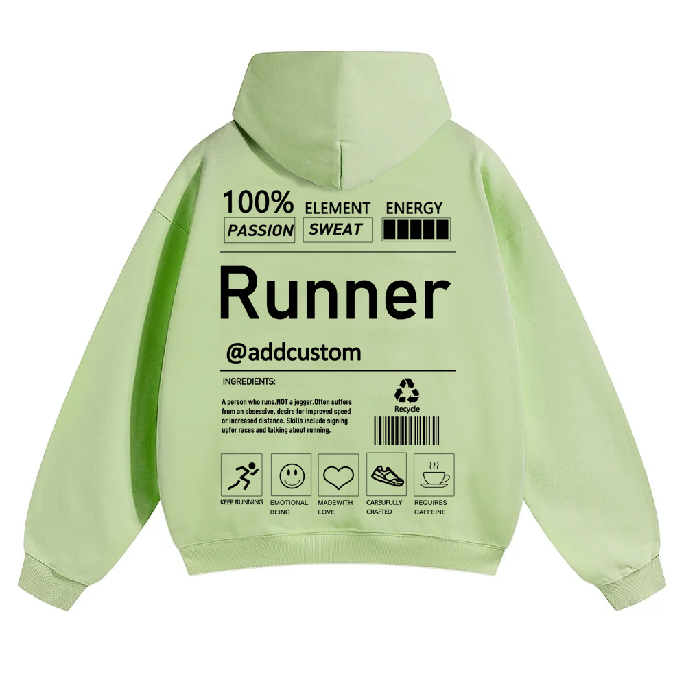 Addcustom Runner Solid Color Hoodie
