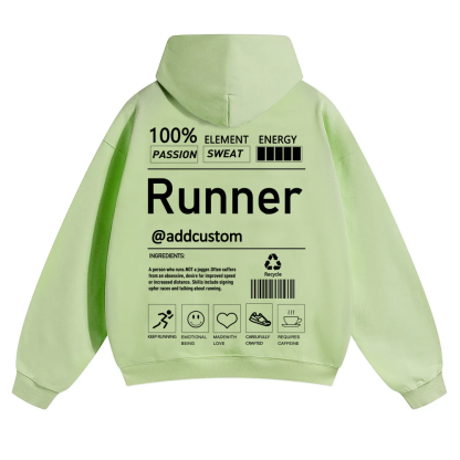 Addcustom Runner Solid Color Hoodie