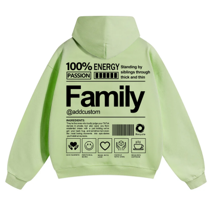 Family Addcustom Solid Color Hoodie