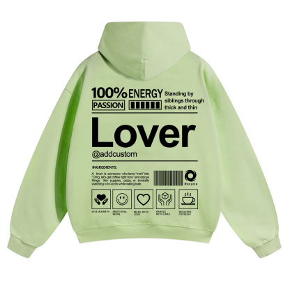 Lover Addcustom Solid Color Hoodie