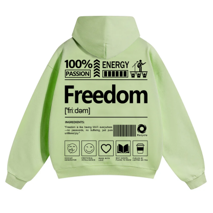 Freedom Unisex Fit Solid Color Hoodie