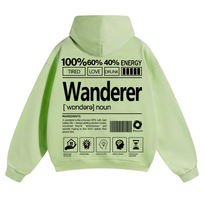 Wanderer Unisex Fit Solid Color Hoodie