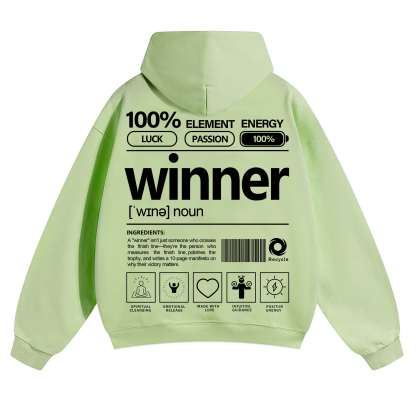 Winner Unisex Fit Solid Color Hoodie
