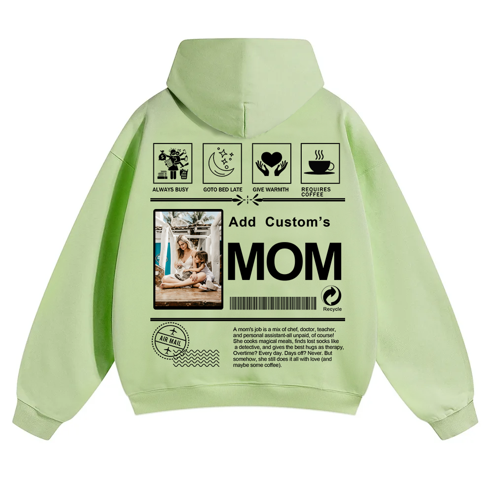 MOM Custom Solid Color Hoodie wearishow