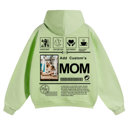 MOM Custom Solid Color Hoodie wearishow