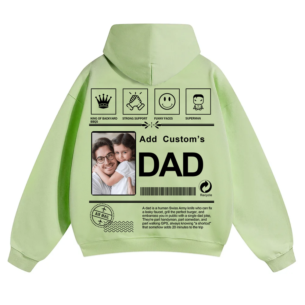 DAD Custom Solid Color Hoodie wearishow