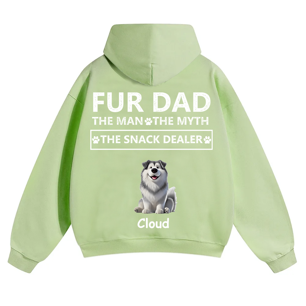 Fur Dad The Man The Myth The Snack Dealer - Personalized Custom Unisex Hoodie