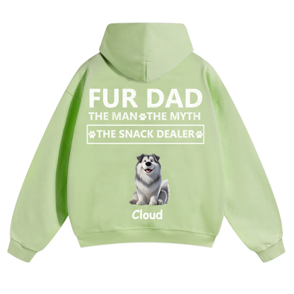 Fur Dad The Man The Myth The Snack Dealer - Personalized Custom Unisex Hoodie