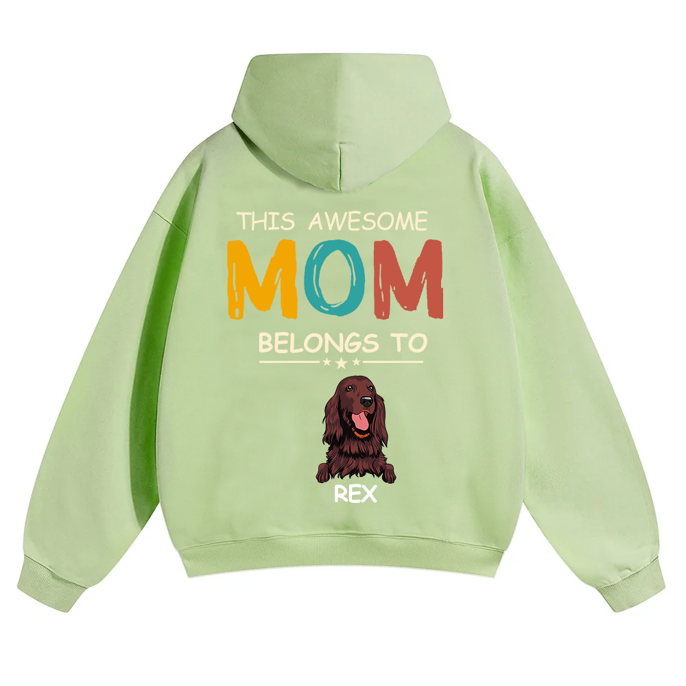 This Awesome Mom/Dad Belongs To - Personalized Custom Unisex Hoodie