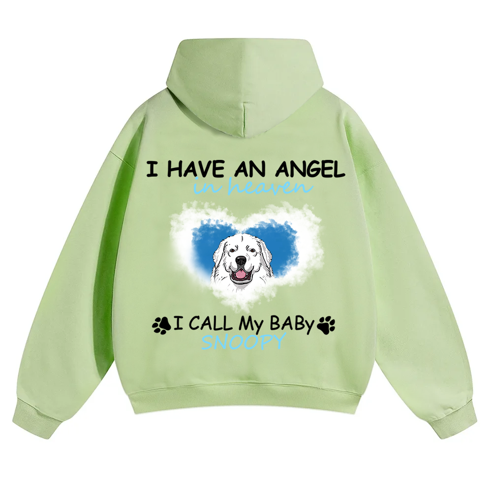 Have An Angel In Heaven - Personalized Custom Unisex Soild Color Hoodie