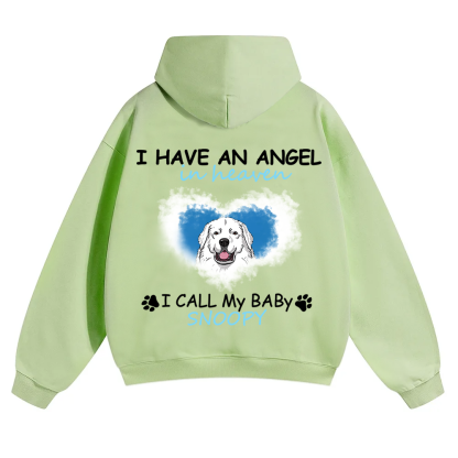 Have An Angel In Heaven - Personalized Custom Unisex Soild Color Hoodie