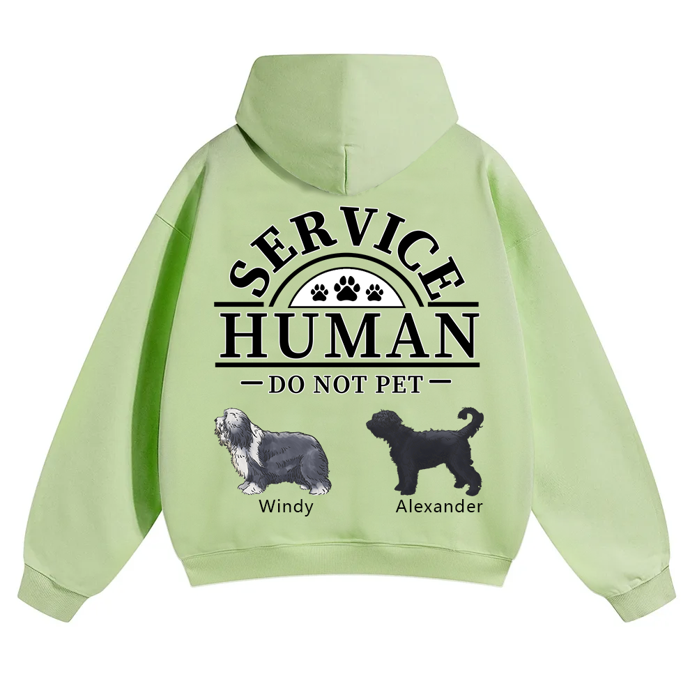 Service Human, Do Not Pet 2 - Personalized Custom Unisex Soild Color Hoodies wearishow