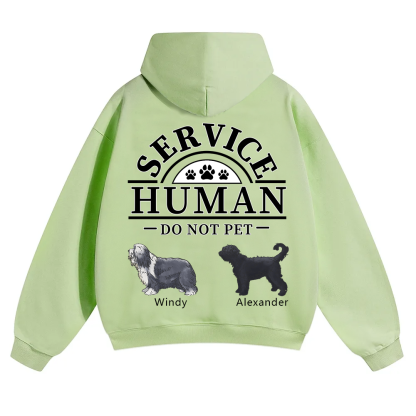 Service Human, Do Not Pet 2 - Personalized Custom Unisex Soild Color Hoodies wearishow