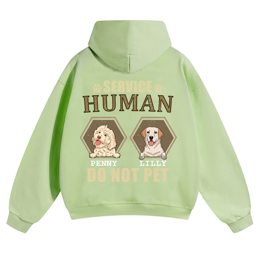 Service Human, Do Not Pet 4 - Personalized Custom Unisex Soild Color Hoodies wearishow