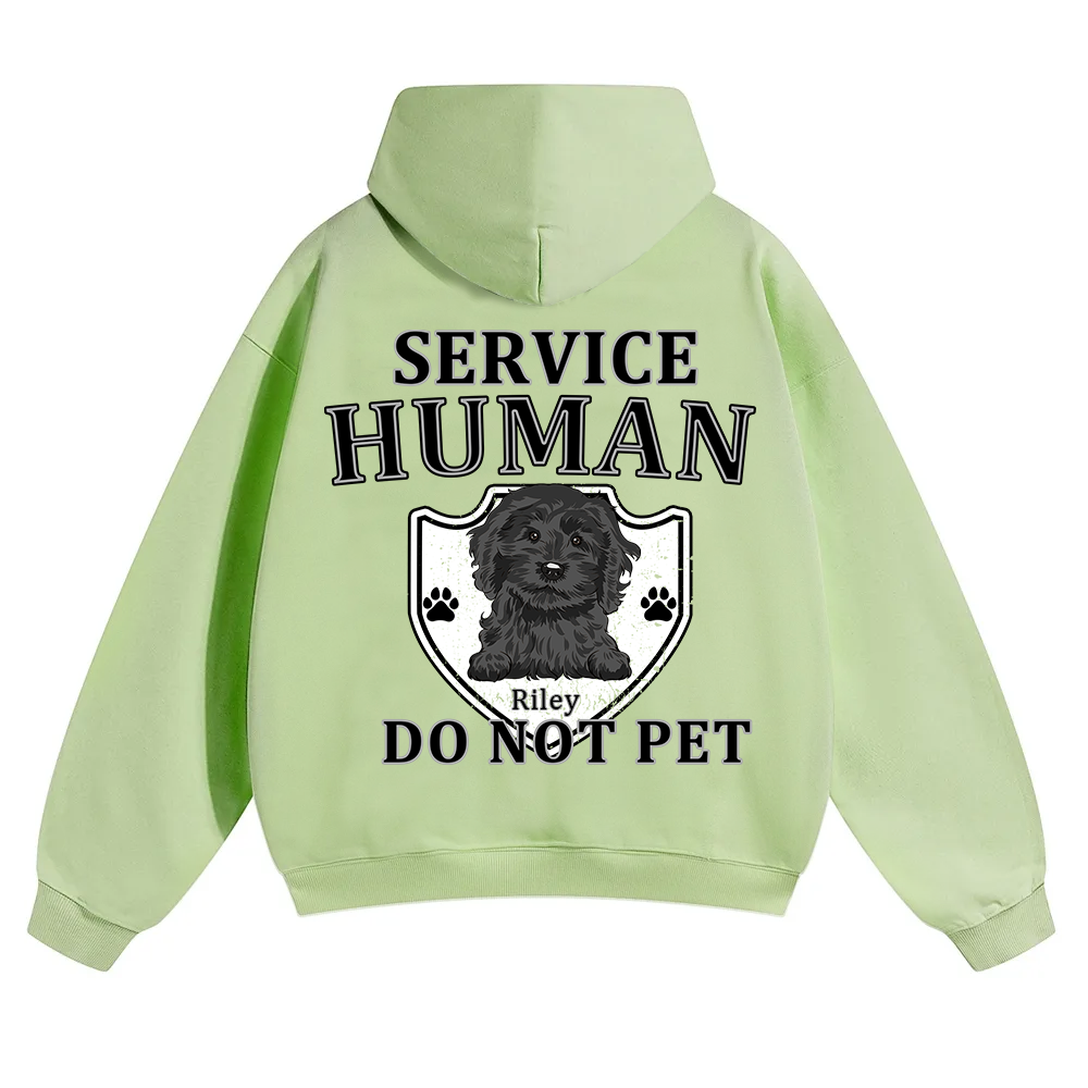  Service Human, Do Not Pet 10- Personalized Custom Unisex Soild Color Hoodies wearishow