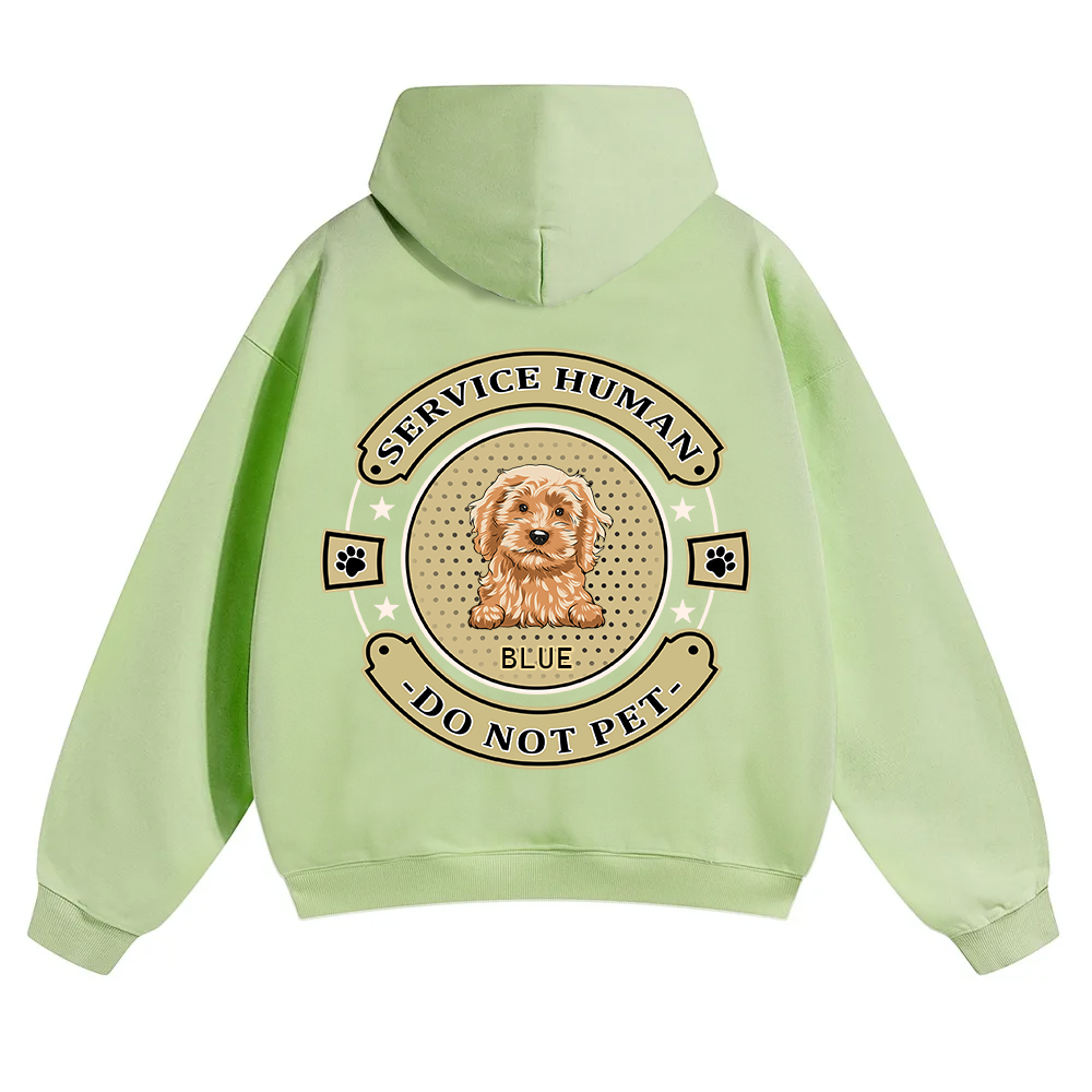 Service Human, Do Not Pet 14 - Personalized Custom Unisex Soild Color Hoodies wearishow