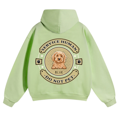 Service Human, Do Not Pet 14 - Personalized Custom Unisex Soild Color Hoodies wearishow