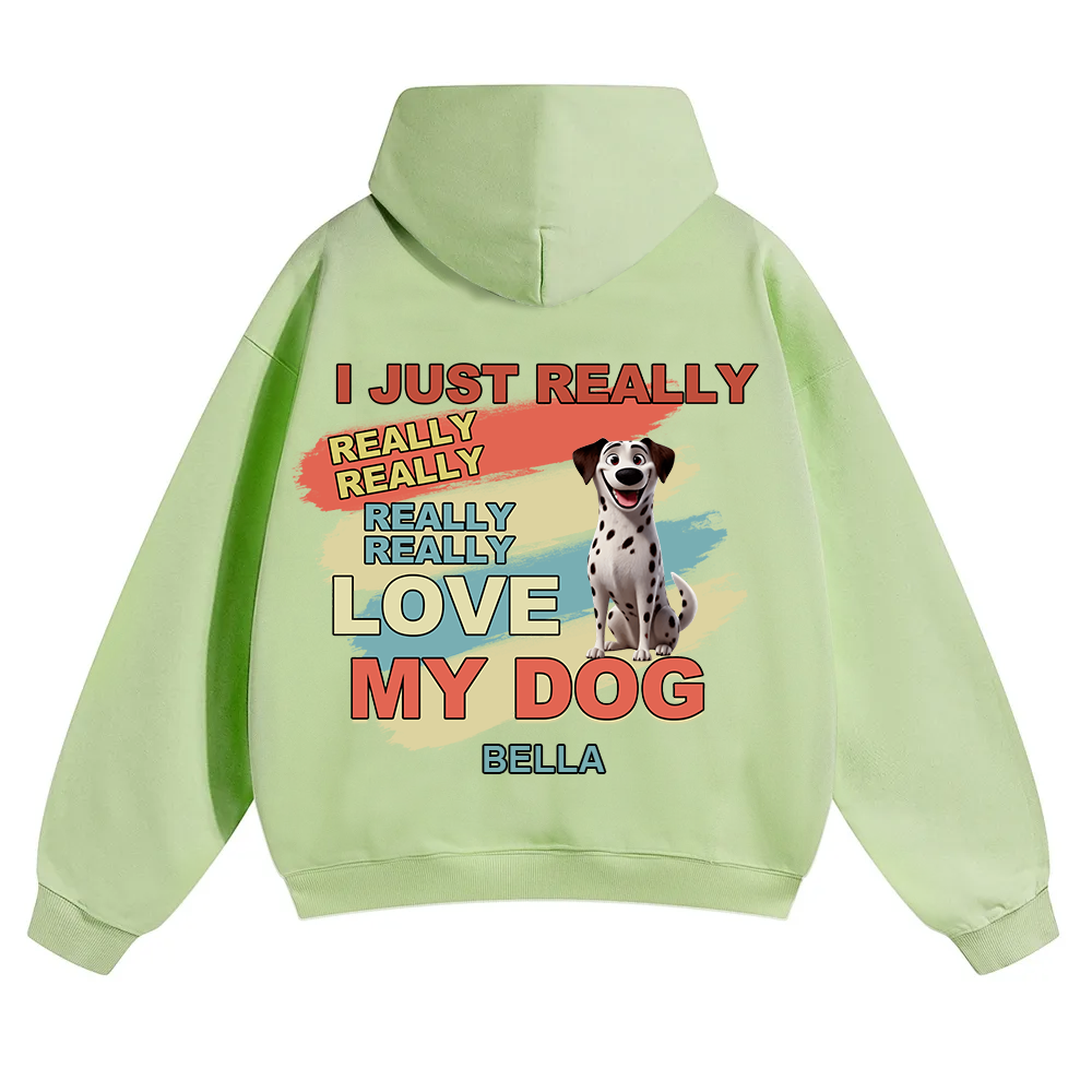 I Just Really Love My Dogs - Personalized Custom Unisex Soild Color Hoodies wearishow