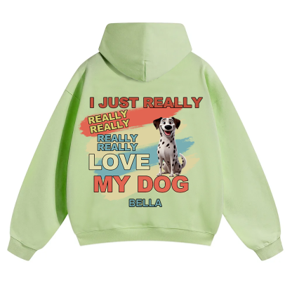I Just Really Love My Dogs - Personalized Custom Unisex Soild Color Hoodies wearishow