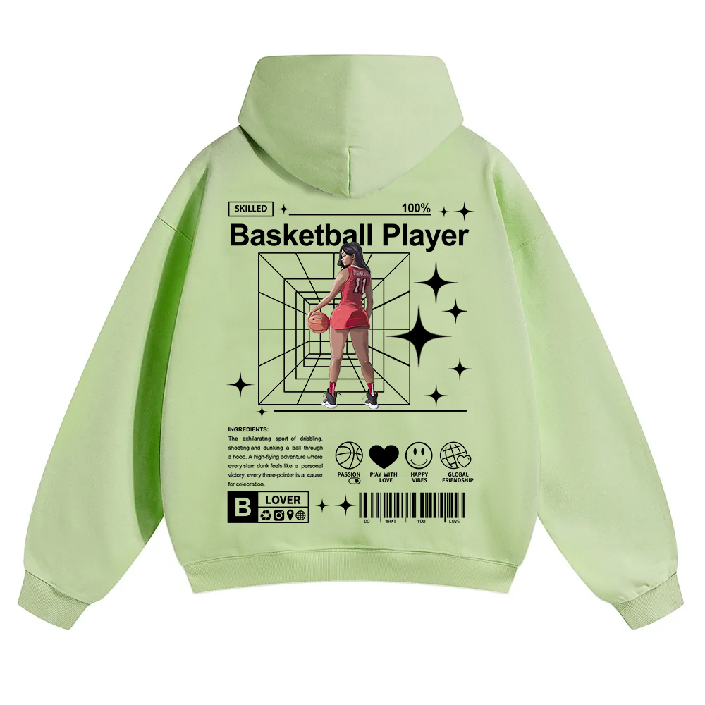 Basketball Player Unisex Solid Color Hoodie wearishow