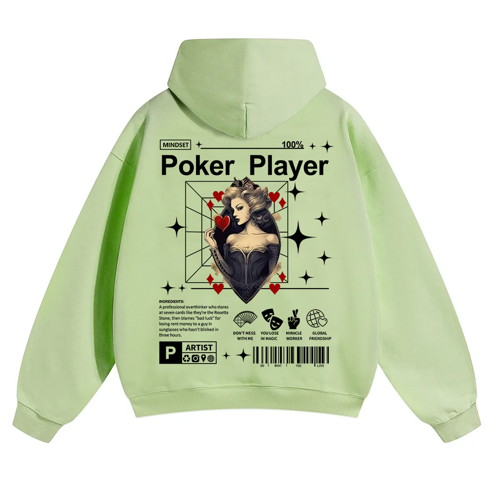 Poker Player Unisex Solid Color Hoodie wearishow