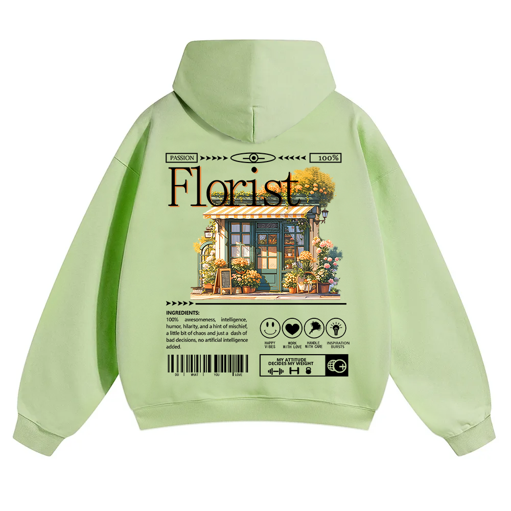 Florist Unisex Solid Color Hoodie wearishow