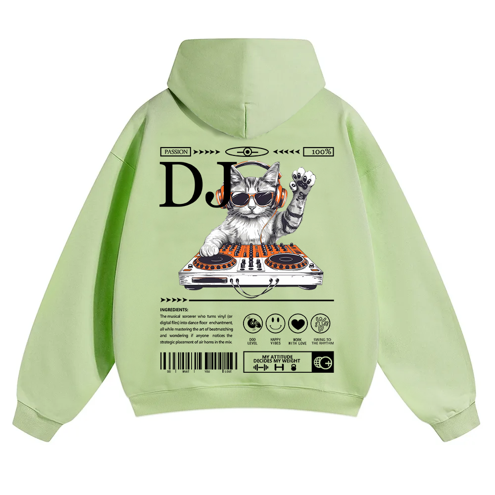 DJ Unisex Solid Color Hoodie wearishow