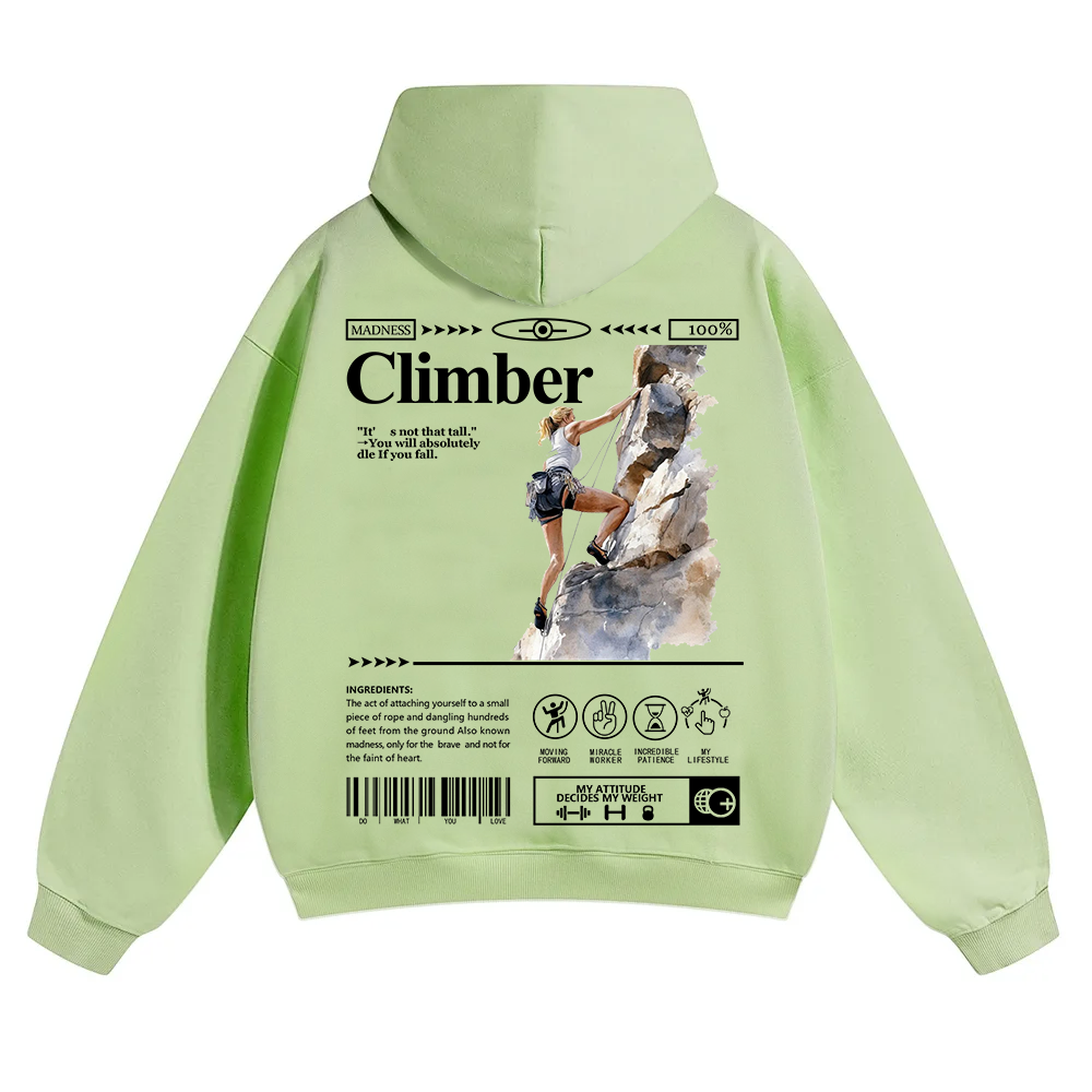 Climber Unisex Solid Color Hoodie wearishow