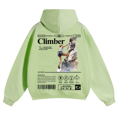 Climber Unisex Solid Color Hoodie wearishow
