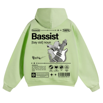 Bassist Unisex Solid Color Hoodie wearishow