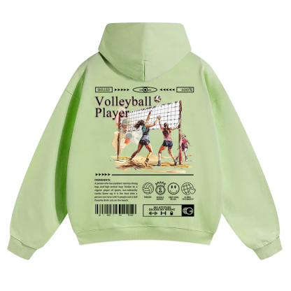 Volleyball Player Unisex Solid Color Hoodie wearishow