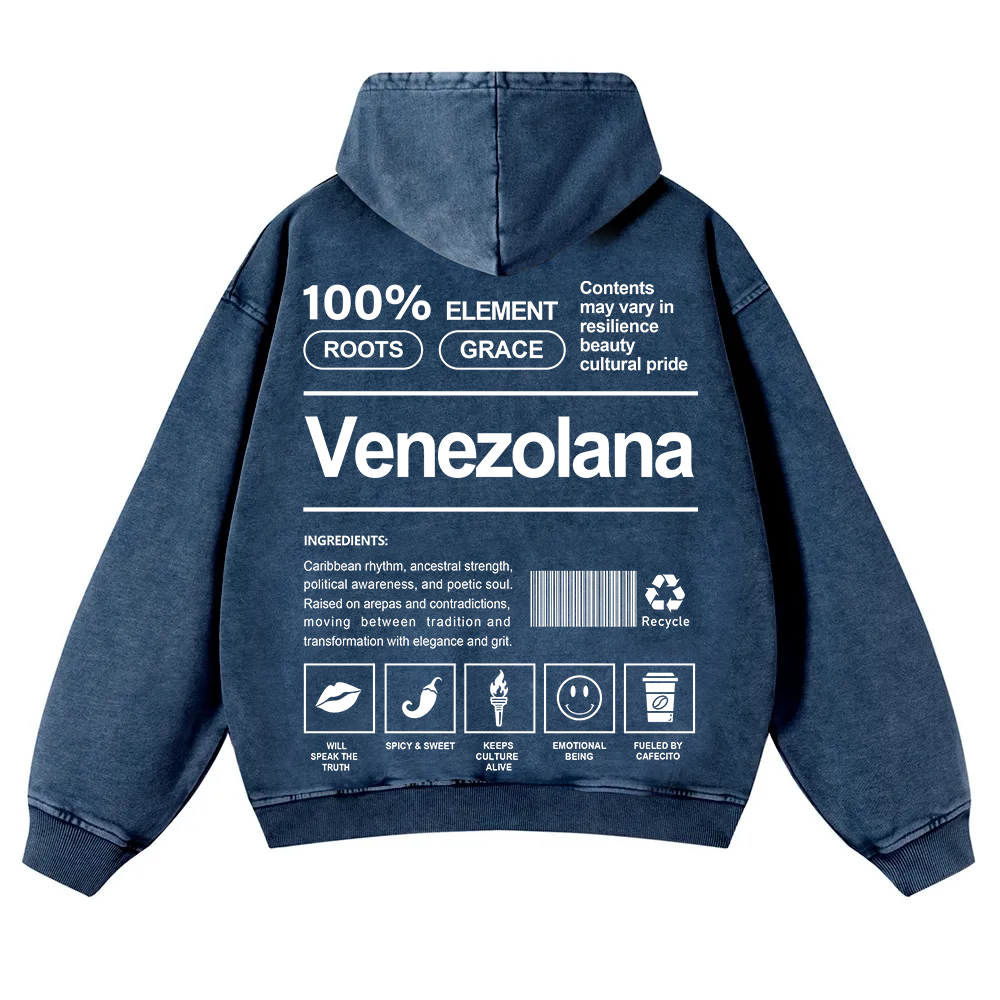Venezolana Unisex Fit  Washed Hoodie wearishow