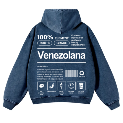 Venezolana Unisex Fit  Washed Hoodie wearishow