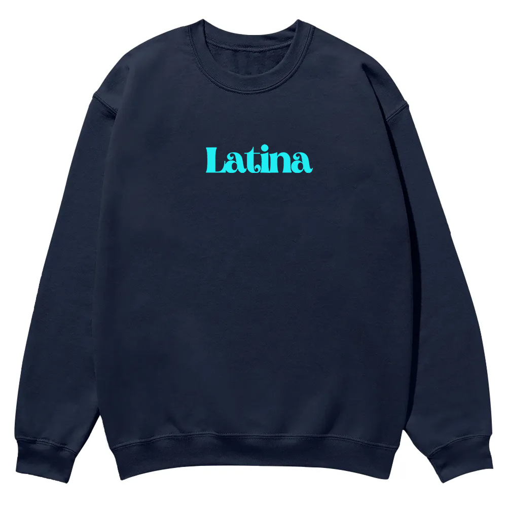 Latina Unisex Fit  Casual Crewneck Sweatshirt wearishow
