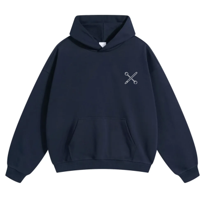 Body Piercer Casual Unisex Solid Color Hoodie wearishow