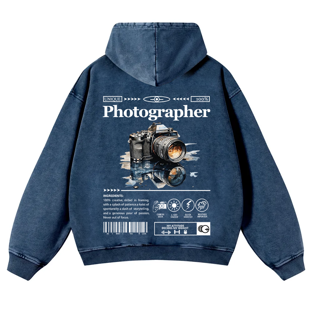 Photographer Washed Hoodie wearishow