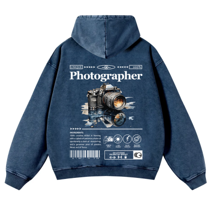 Photographer Washed Hoodie wearishow