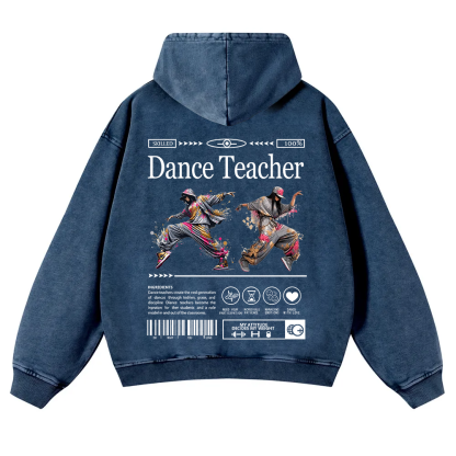 Dance Teacher Washed Hoodie wearishow