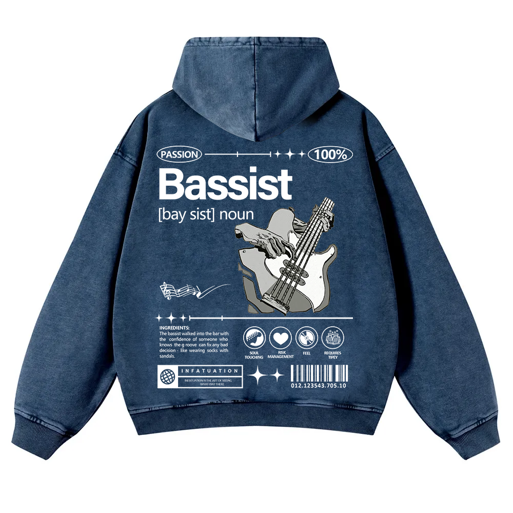 Bassist Washed Hoodie wearishow