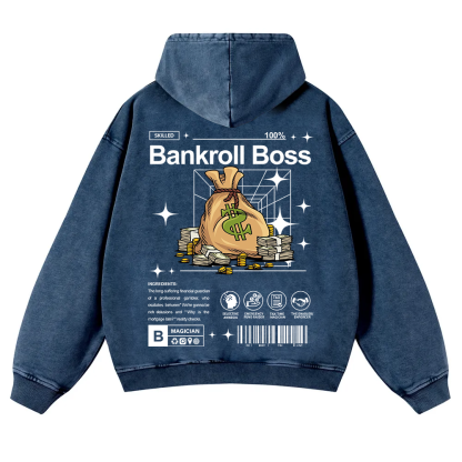 Bankroll Boss Washed Hoodie wearishow