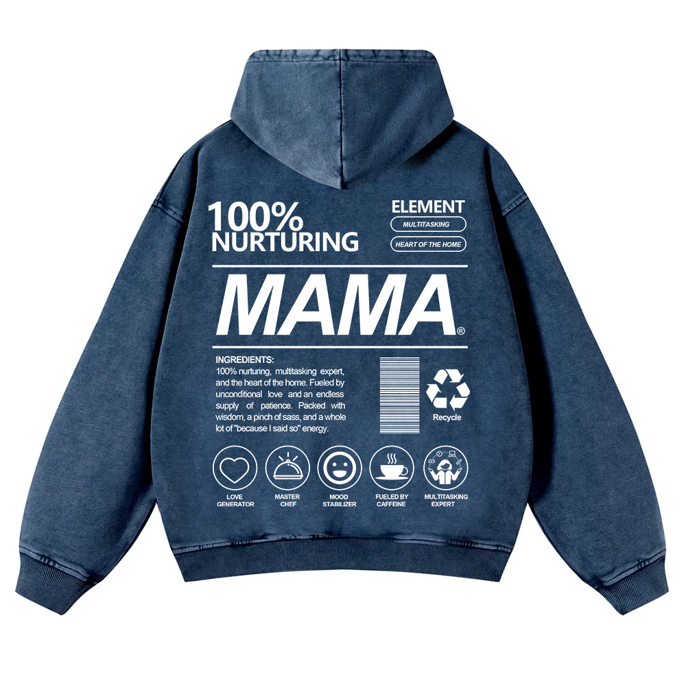 Mama Washed Hoodie wearishow