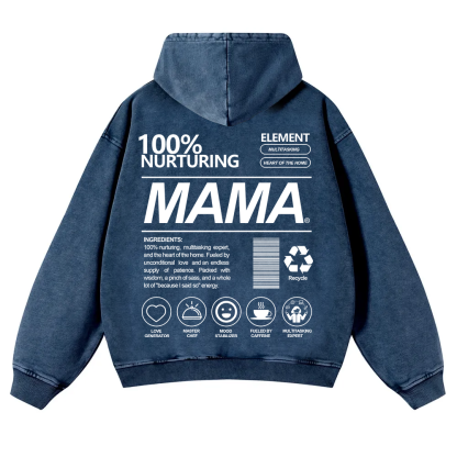 Mama Washed Hoodie wearishow