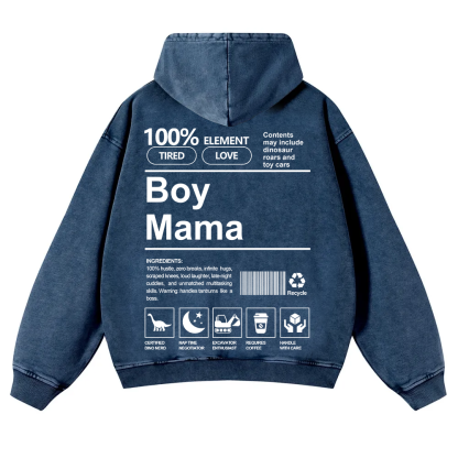Boy Mama Washed Hoodie wearishow