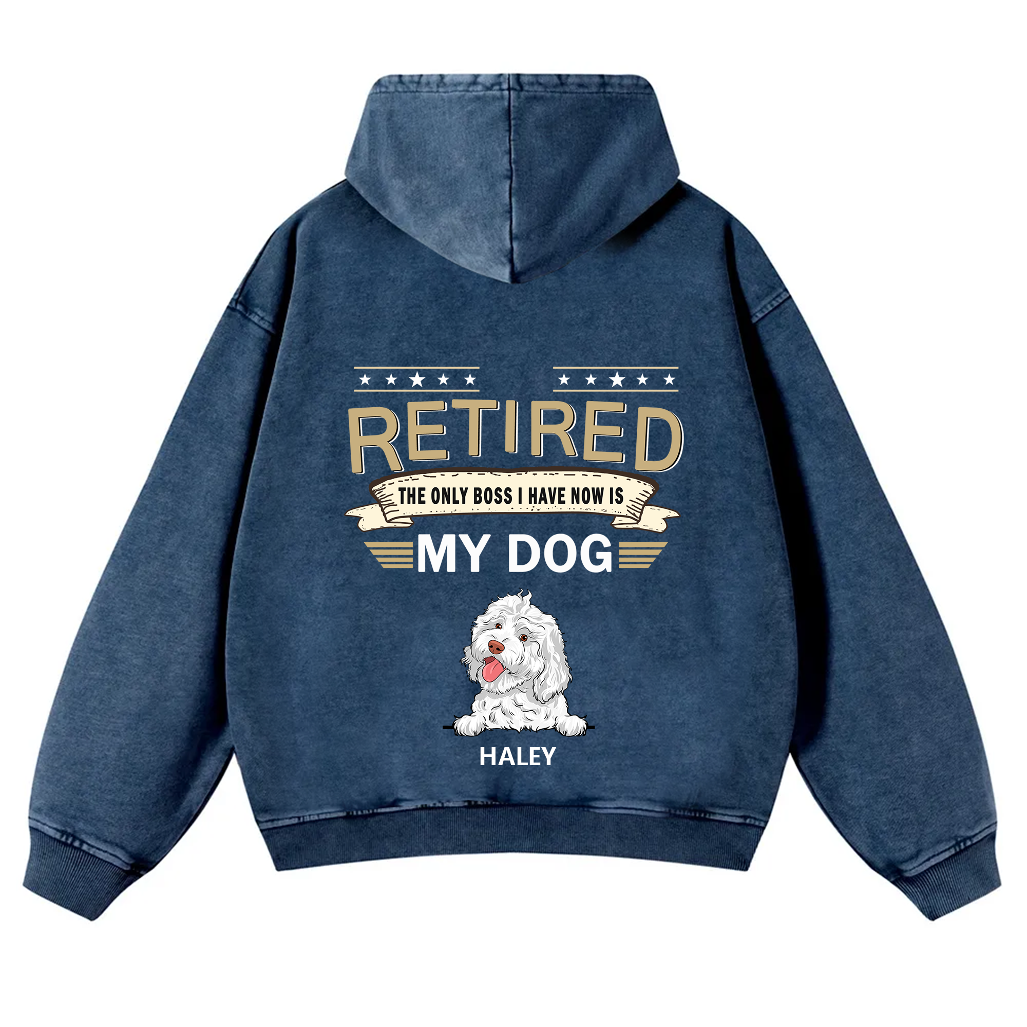 The Only Boss I Have - Personalized Custom Unisex Washed Hoodie
