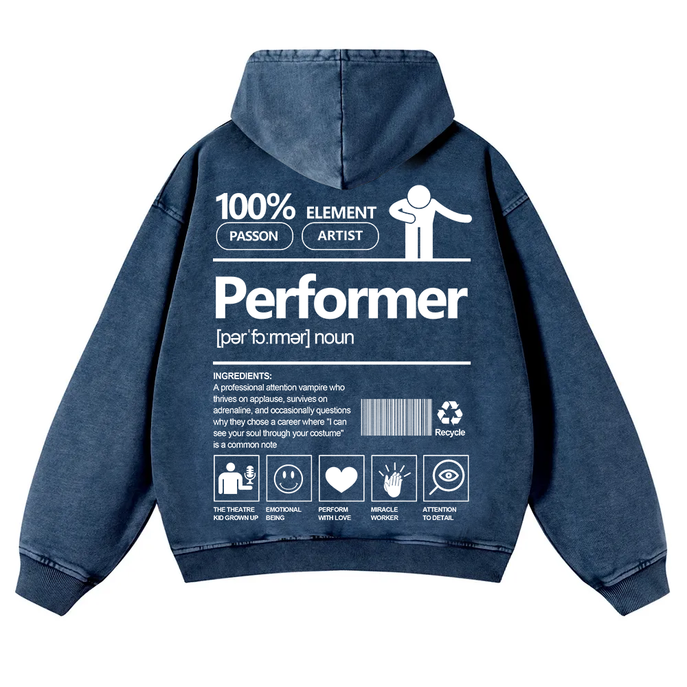 Performer Washed Hoodie wearishow